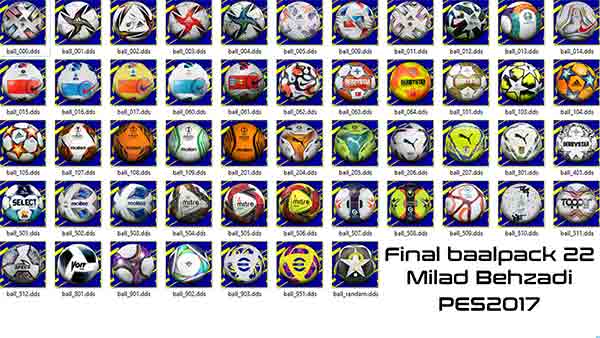 PES 2017 Final Ballpack 2021-2022