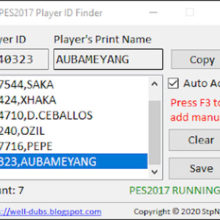 PES 2017 Player ID Finder Tool