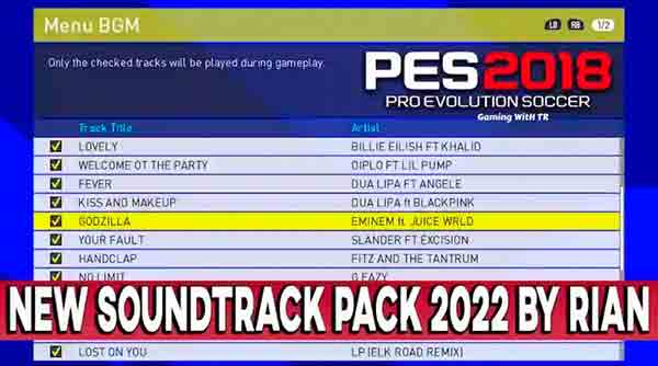 PES 2018 New Soundtrack Pack 2022