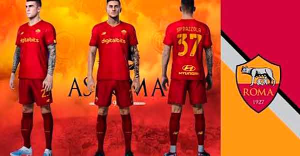PES 2021 AS Roma 2022/23 Home Kits