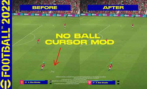 eFootball 2022 No Ball Cursor Mod v1.1.0