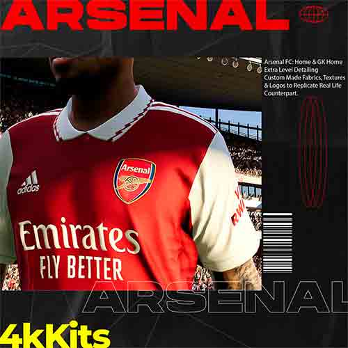 PES 2021 FC Arsenal Home Kits 2023