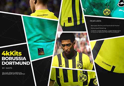PES 2021 Borussia Dortmund Home Kits 2023