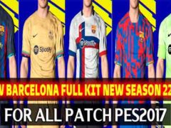 PES 2017 Barcelona Full Kits Season 2022-23