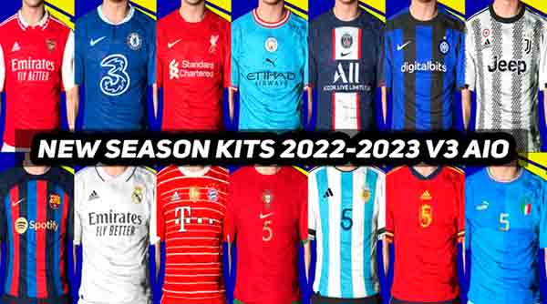 PES 2017 New Season Kits 2022-2023 v3 AIO