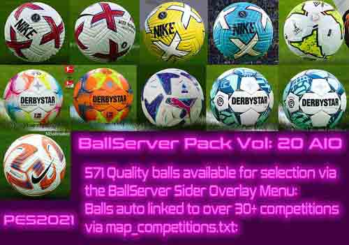 PES 2021 BallServer Pack v20 AIO
