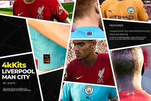 PES 2021 Liverpool & Man City Kits 2023