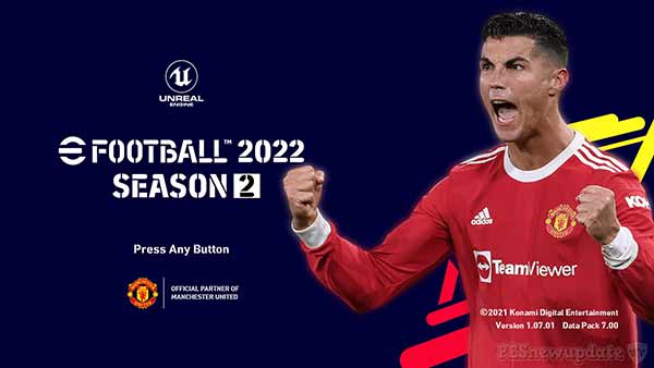 PES 2021 Menu eFootball 2022 Season 2