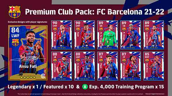 eFootball Premium club pack Barcelona