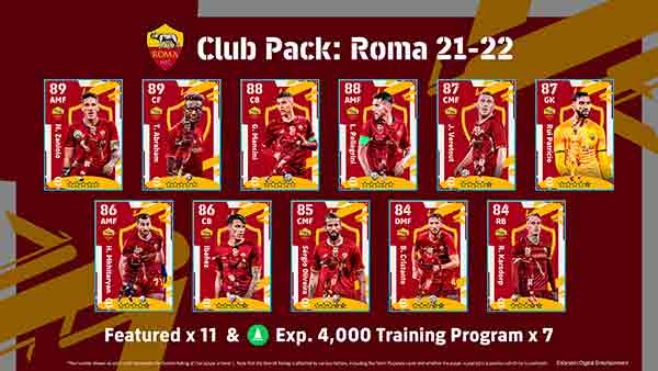 eFootball Premium club pack Roma