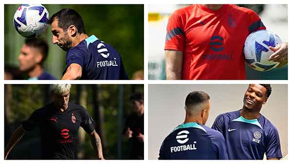 eFootball appears on Inter and AC Milan training jerseys