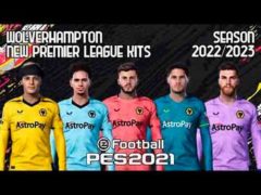 PES 2021 Wolverhampton EPL Kits Season 2022/2023