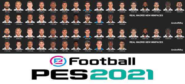 PES 2021 Real Madrid New Minifaces 2022