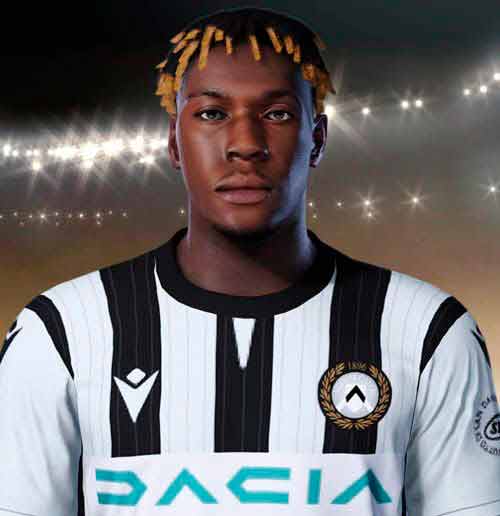 PES 2021 New Face Destiny Udogie - maker "Jacobson" has unveiled the new face of Italian soccer player Destiny Udogie for eFootball Pro Evolution Soccer 2021.