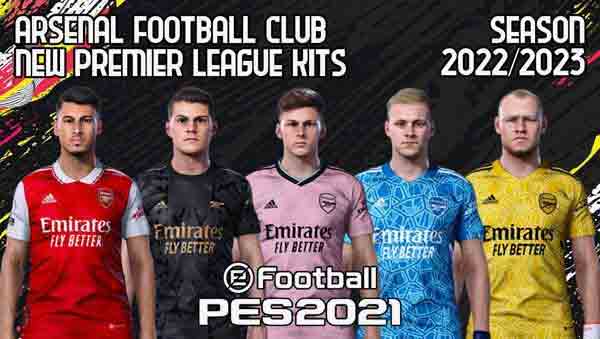 PES 2021 Arsenal New EPL Kits Season 2022/2023