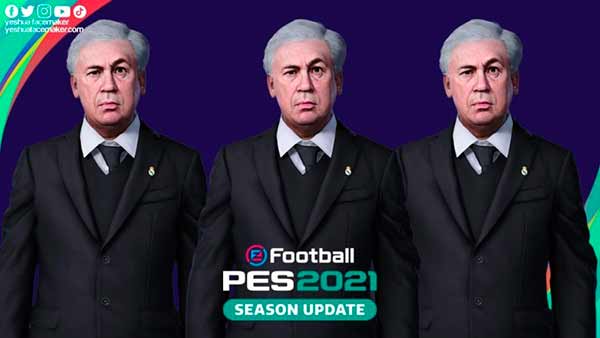 PES 2021 Carlo Ancelotti Face v4