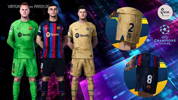 PES 2021 Barcelona Kits (Home-Away-Gk)