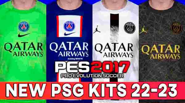 PES 2017 New PSG Kits 2022-23