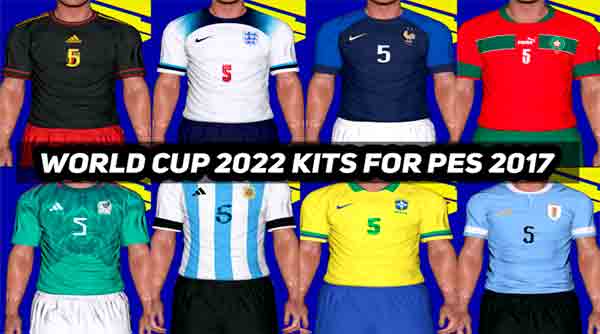 PES 2017 New World Cup Kits v1 2022