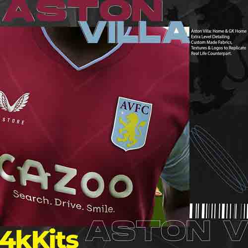 PES 2021 4K Kits Aston Villa Season 2023