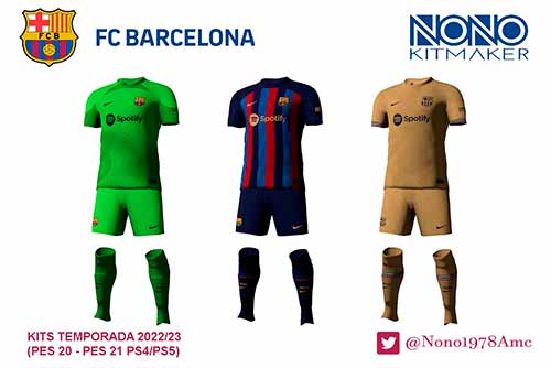 PES 2021 Barcelona Kits 2023 (PCPS4PS5)