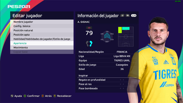 PES 2021 Face Andre-Pierre Gignac