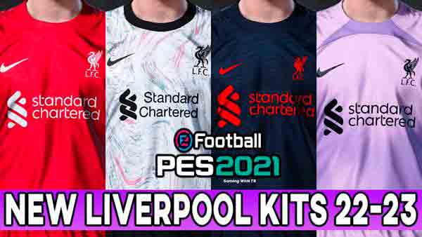 PES 2021 Liverpool EPL Kits Season 2022-23