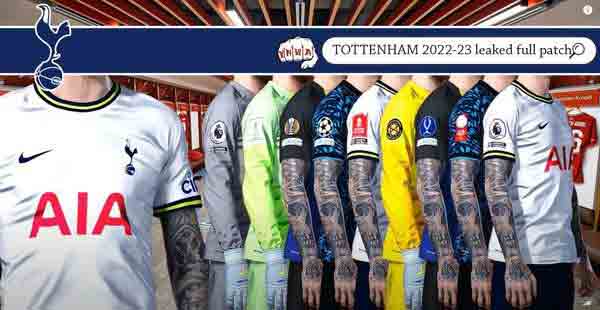 PES 2021 Tottenham Hotspur EPL Kits Season 2022-23