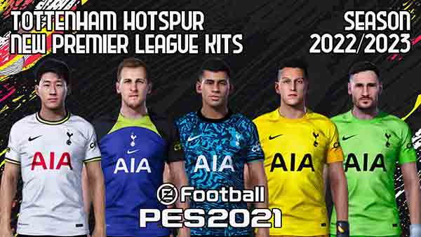 PES 2021 Tottenham New EPL Kits Season 2022/2023