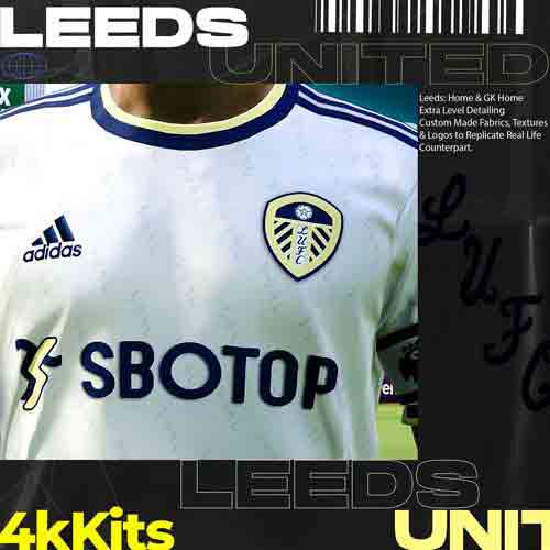 PES 2021 4K Kits Leeds United Season 2023