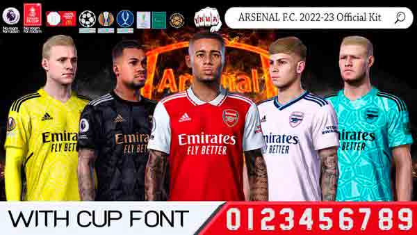 PES 2021 Arsenal F.C. Official kit 2022/23