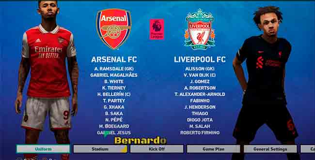 PES 2021 Arsenal & Liverpool Kits 2023