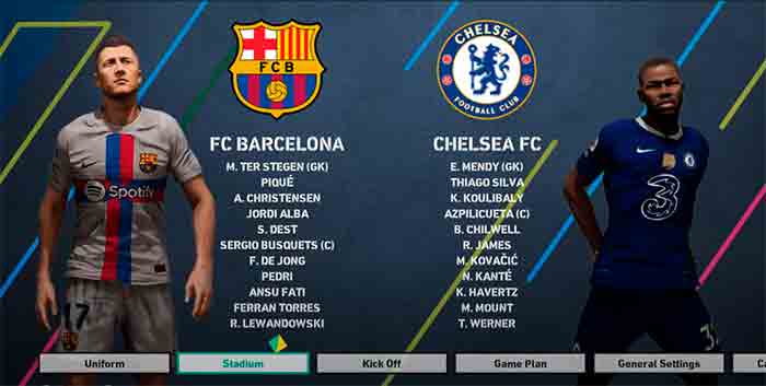 PES 2021 Chelsea & Barcelona Kits 2023