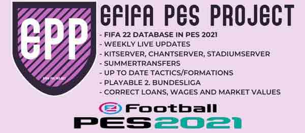 PES 2021 EPP eFIFA Pes Project Live DB Update