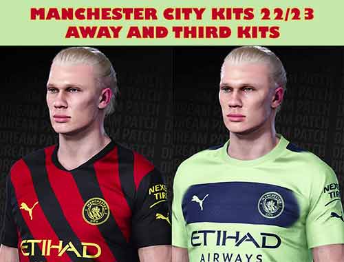 PES 2021 Manchester City Away & Third Kits 2023