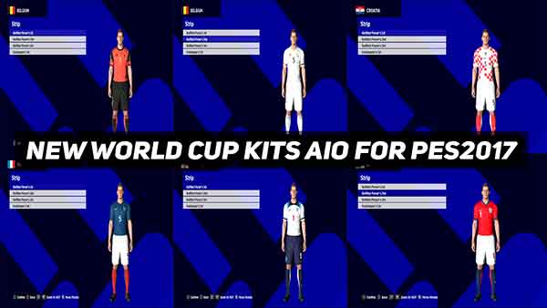 PES 2017 New World Cup 2022 Kits AIO