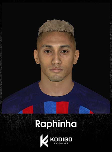 PES 2017 Raphinha (FC Barcelona) by Kodigo, patches and mods