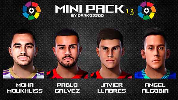 PES 2021 La Liga Facepack v13 - maker "Darko5500" has presented the thirteenth pack with players from Spanish clubs for football eFootball Pro Evolution Soccer 2021.