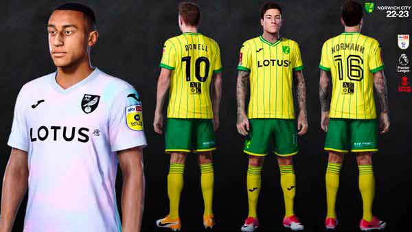 PES 2021 Norwich City FC Official kit 2022/23