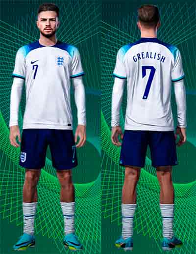 PES 2021 England Home Kit 2022 WC