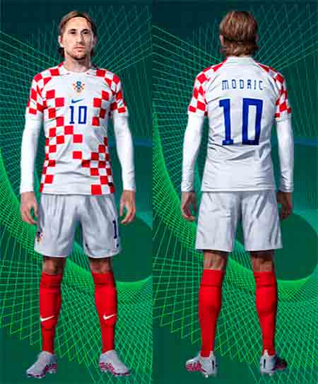 PES 2021 Croatia Home Kit 2022 WC by LBK, patches and mods