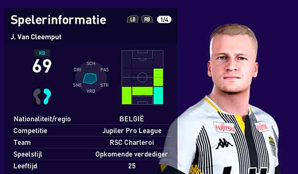 PES 2021 Jules Van Cleemput by Random, patches and mods