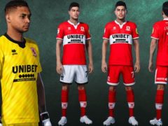 PES 2021 Middlesbrough FC Kit Update 2022-23