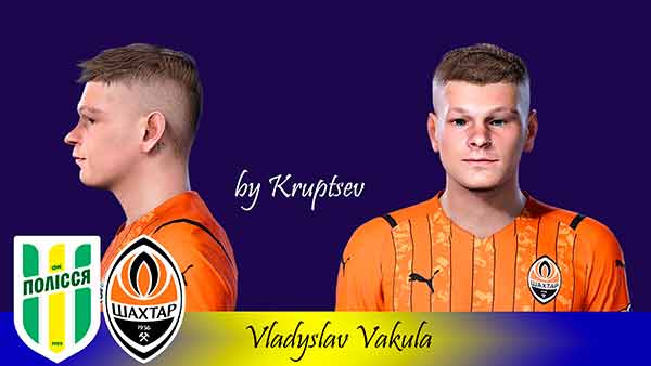 PES 2021 Vladyslav Vakula Face by Kruptsev, patches and mods