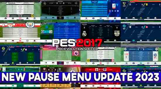 PES 2017 New Pause Menu Season 2023