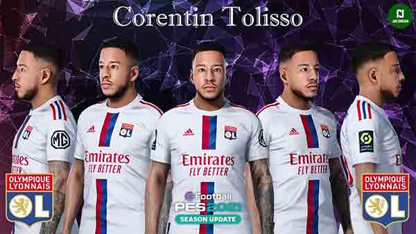 PES 2021 Corentin Tolisso Face by Jacobson, patches and mods