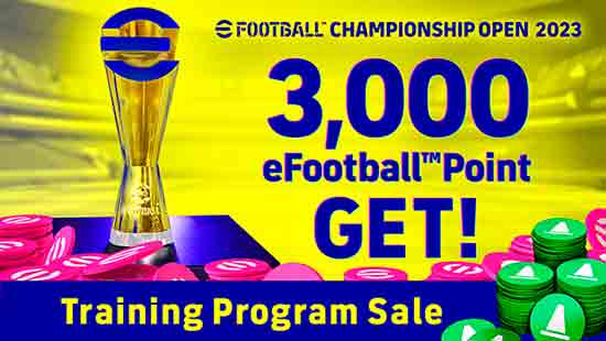 3,000 eFootball points to celebrate Open 2023