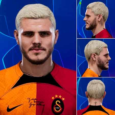 PES 2021 Fix Face & Tattoo Icardi 2023, patches and mods