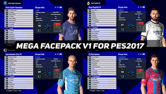 PES 2017 Mega Facepack 2023
