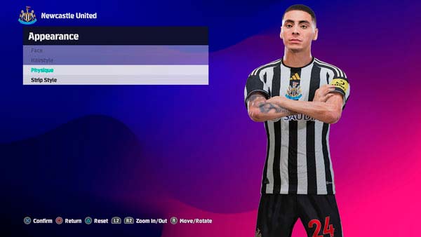 PES 2021 Miguel Almiron Tattoo & Face